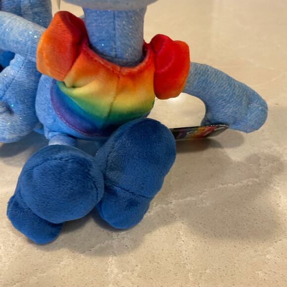 Disney New LOT OF 2 plush Pluto and Daisy rainbow scarf rainbow top bow pride - Picture 10 of 11